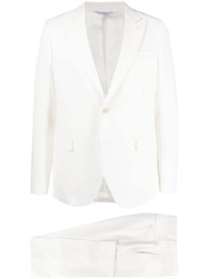 Manuel Ritz brooch-detail suit - White