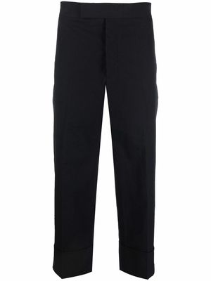 SAPIO slim-cut cropped trousers - Black