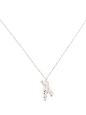 LOVENESS LEE A alphabet pendant necklace - Silver