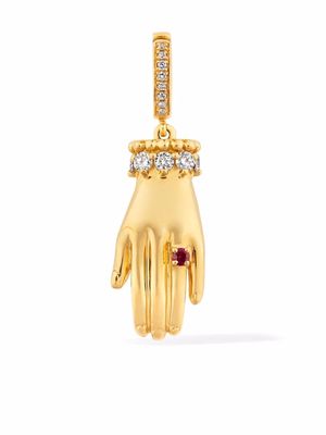 Annoushka 18kt yellow gold Mythology My Heart in Your Hands diamond charm