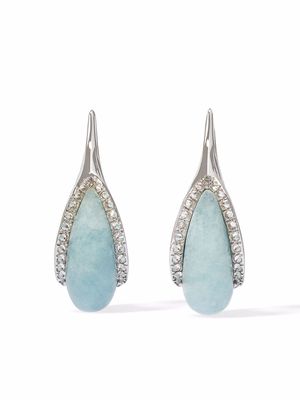Annoushka 18kt white gold aquamarine diamond hoop earrings - Silver