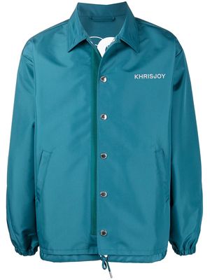 Khrisjoy logo-print button-down jacket - Green