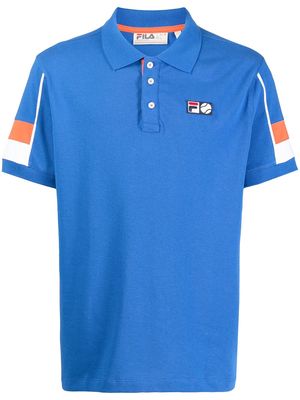 Fila stripe-sleeve polo shirt - Blue