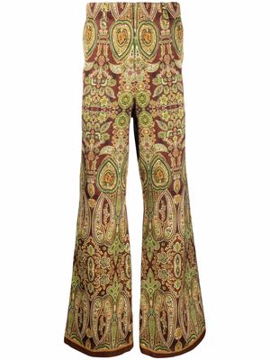 AMIRI tapestry-print flared trousers