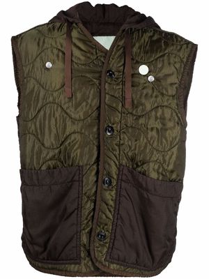 OAMC quilted gilet jacket - Green