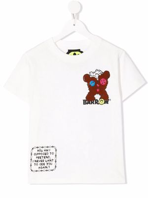 Barrow kids logo-print cotton T-Shirt - White