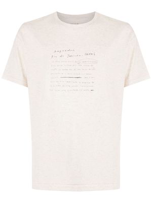 Osklen arpoador sketch cotton T-shirt - Neutrals