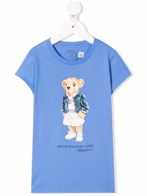 Ralph Lauren Kids Polo Bear-print T-shirt - Blue