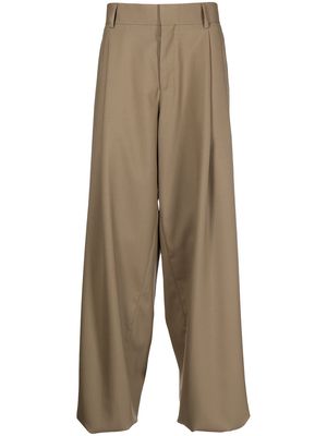 Kolor pleated tailored trousers - Brown