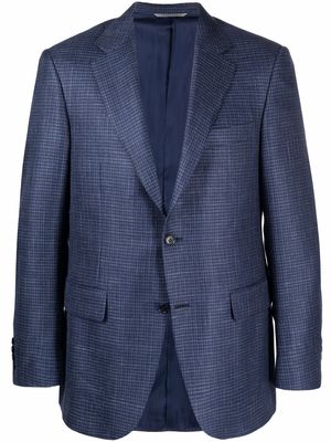Canali houndstooth single-breasted blazer - Blue