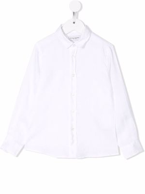 Paolo Pecora Kids linen long-sleeved shirt - White