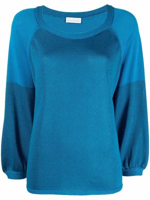Bruno Manetti knitted blouson top - Blue