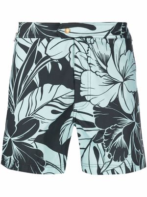 TOM FORD graphic-print swim shorts - Green
