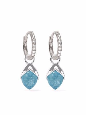 Annoushka 18kt white gold aquamarine diamond earrings - Silver