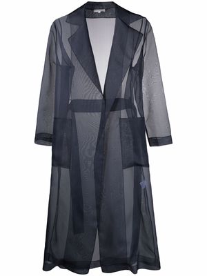 Antonelli Finner sheer silk coat - Blue