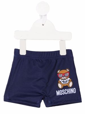 Moschino Kids sunglasses-teddy swim shorts - Blue