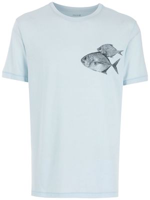 Osklen fishes print cotton T-shirt - Blue