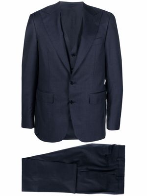 Canali three-peace tailored suit - Blue