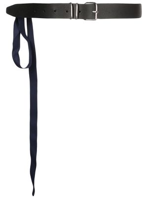 Dice Kayek leather tie-fastened belt - Black