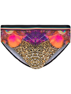 Camilla leopard-print swim trunks - Multicolour