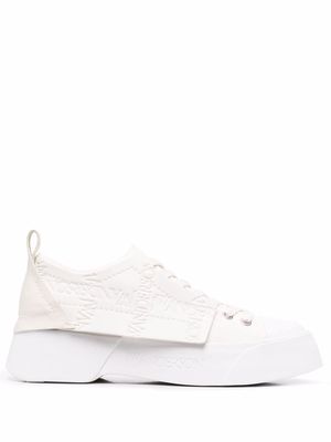JW Anderson logo-embossed chunky sneakers - White