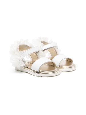 BabyWalker floral embroidered sandals - White