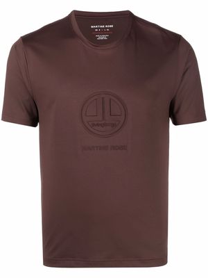 Martine Rose embossed-logo T-shirt - Brown