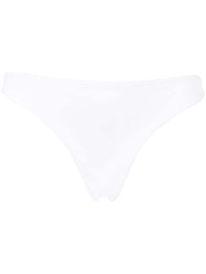 Armani Exchange logo-print bikini bottoms - White