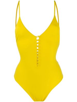 Sian Swimwear Filomena buttoned swimsuit - Yellow