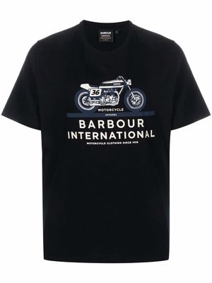 Barbour logo crew-neck T_shirt - Black