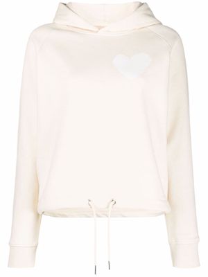 Haikure heart-print pullover hoodie - Neutrals