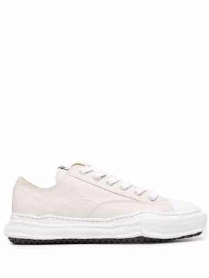 Maison Mihara Yasuhiro Peterson low-top paper leather sneakers - Neutrals