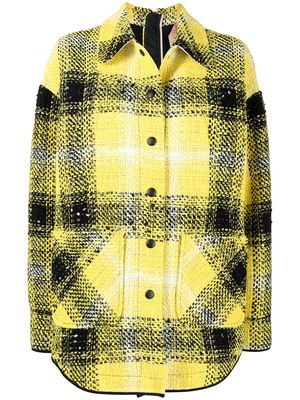 Nº21 oversized checked jacket - Yellow