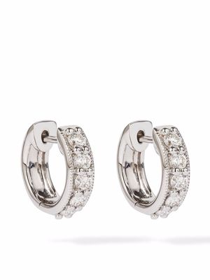 Annoushka 18kt white gold Dusty Diamonds hoop earrings - Silver