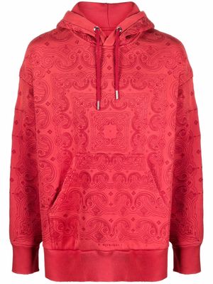 Givenchy bandana-print oversized hoodie - Red