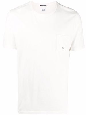 C.P. Company embroidered-logo detail T-shirt - White