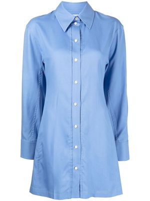 Victoria Beckham long-sleeve cotton shirtdress - Blue