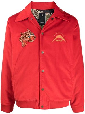 Maharishi logo tiger-embroidered shirt jacket