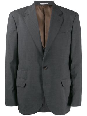 Brunello Cucinelli micro-check suit jacket - Grey