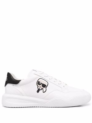 Karl Lagerfeld Ikonic patch leather sneakers - White