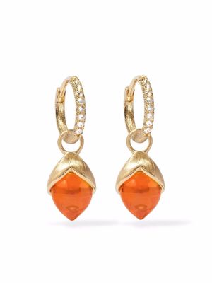 Annoushka 18kt yellow gold citrine diamond drops earrings