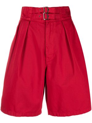 ETRO buckle-detail cotton shorts - Red