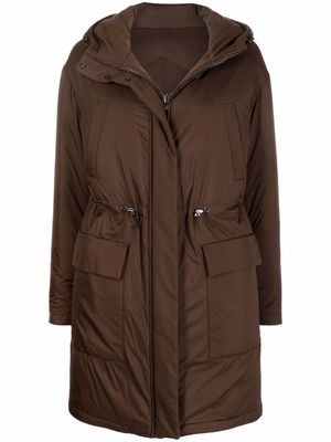 Loro Piana hooded zip-up puffer coat - Brown