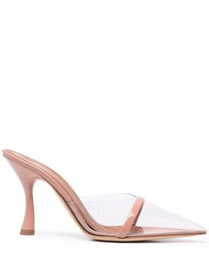 Malone Souliers transparent pointed toe mules - Neutrals
