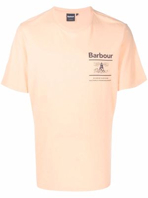 Barbour logo crew-neck T-shirt - Orange