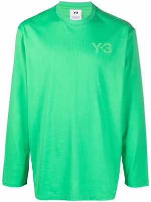 Y-3 chest logo-print jumper - Green