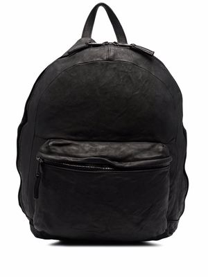 Giorgio Brato zip-up leather backpack - Black