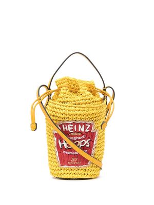 Anya Hindmarch Heinz Hoops woven crossbody bag - Yellow