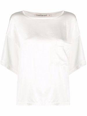 Transit satin-panel T-shirt - White