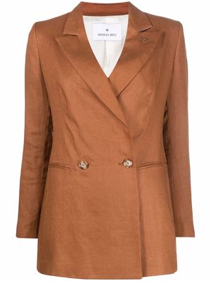 Manuel Ritz double-breasted blazer - Brown